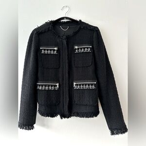 Rebecca Minkoff tweed Jacket, black, S